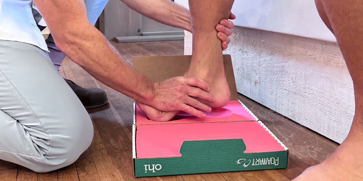 Casting a patient's foot for custom orthotics